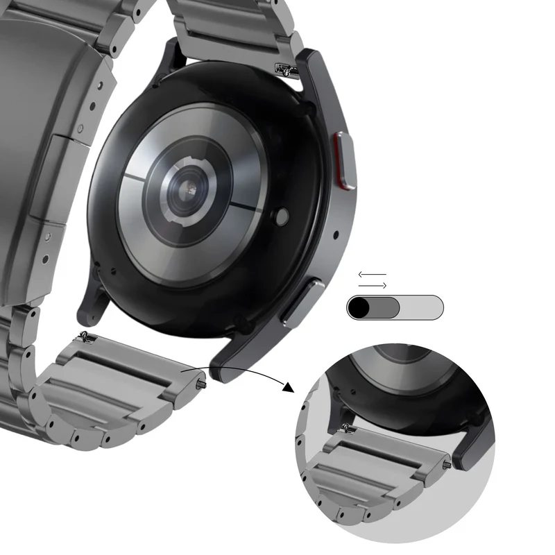 Bandz OnePlus Watch 4 - 47mm Titan-Gliederarmband (Graphit)