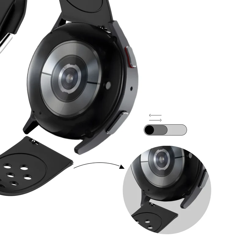 Bandz OnePlus Watch 4 - 47mm Sportarmband 'Air' (Schwarz)