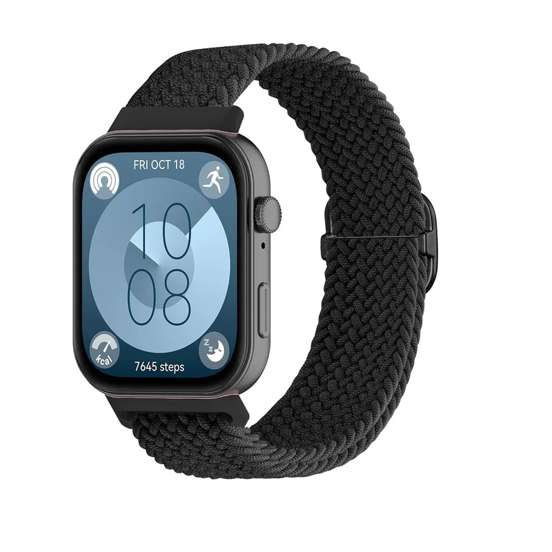 Huawei Watch Fit 5 Pro Verstellbar-Geflochtenes Armband (Schwarz)