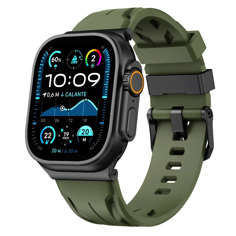 Apple Watch Race Silikonarmband (Armeegrün)