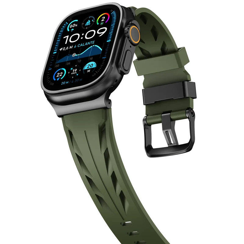 Apple Watch Race Silikonarmband (Armeegrün)