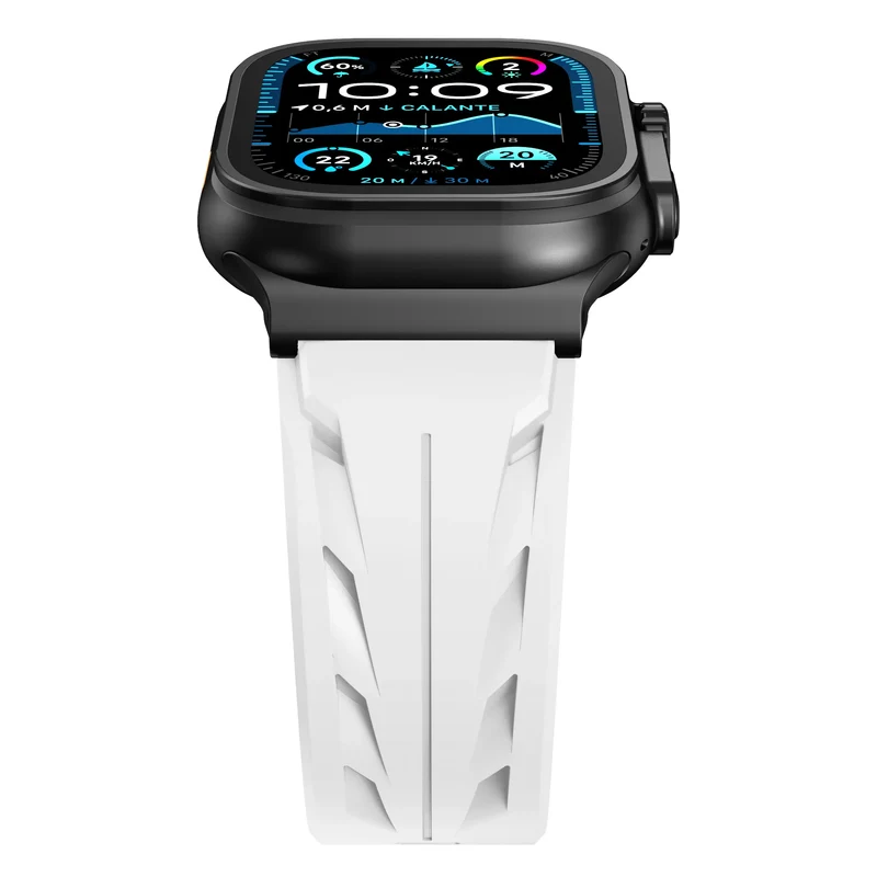 Apple Watch Race Silikonarmband (Weiß)