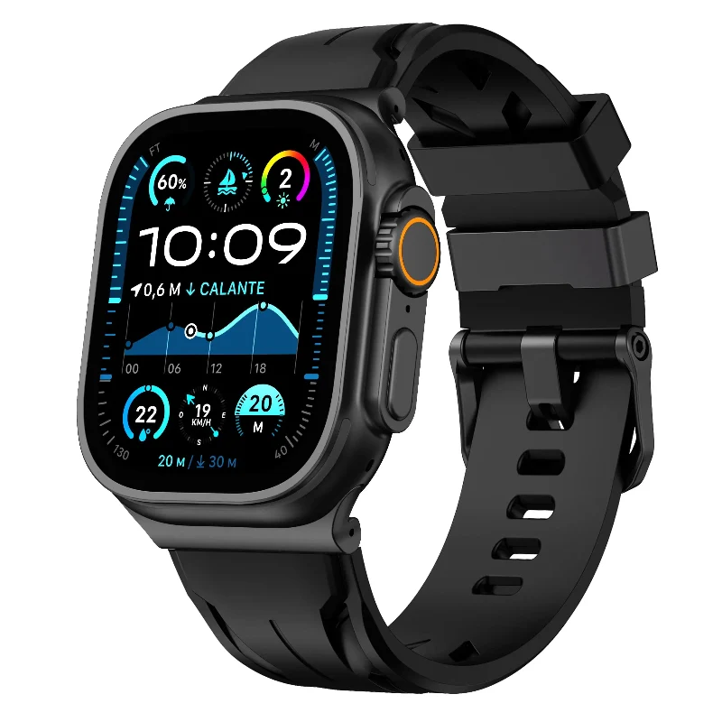 Apple Watch Race Silikonarmband (Schwarz)