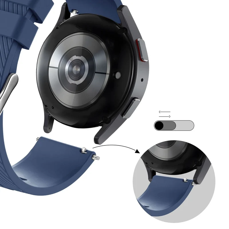 Bandz OnePlus Watch 4 - 47mm Silikonarmband 'Deluxe' (Dunkelblau)