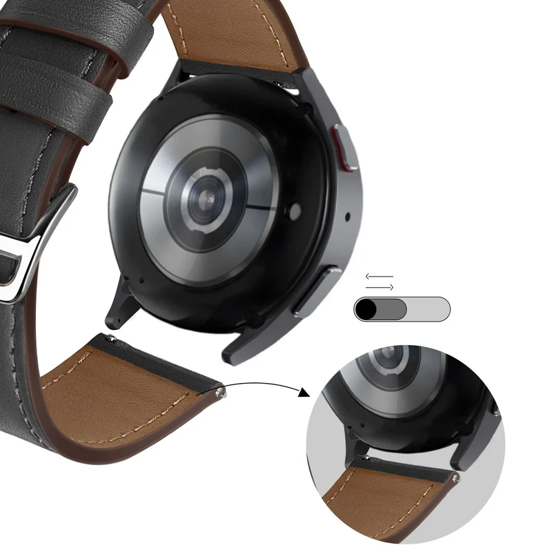 Bandz OnePlus Watch 4 - 47mm Lederarmband 'Deluxe' (Schwarz)