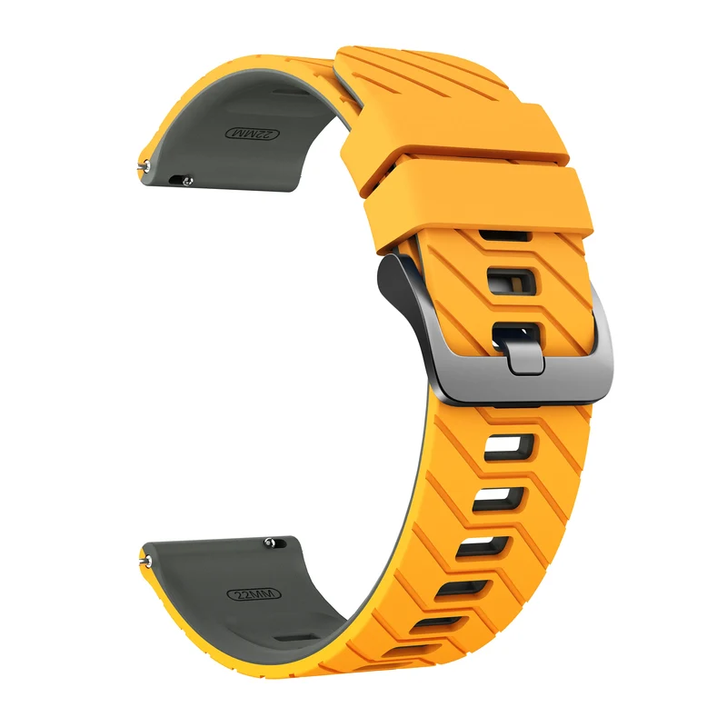 OnePlus Watch 4 - 47mm Twill Sportarmband (Dunkelgelb/Grau)