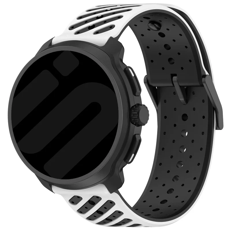 OnePlus Watch 4 - 47mm Gestreiftes Silikonarmband (Weiß/Schwarz)