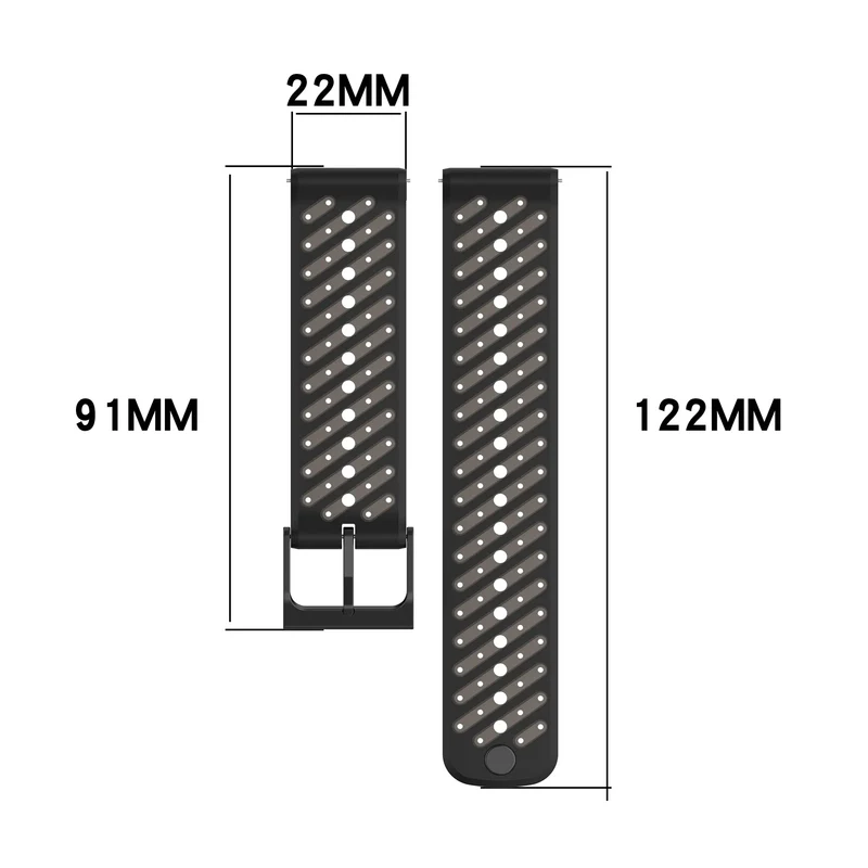 OnePlus Watch 4 - 47mm Gestreiftes Silikonarmband (Schwarz)