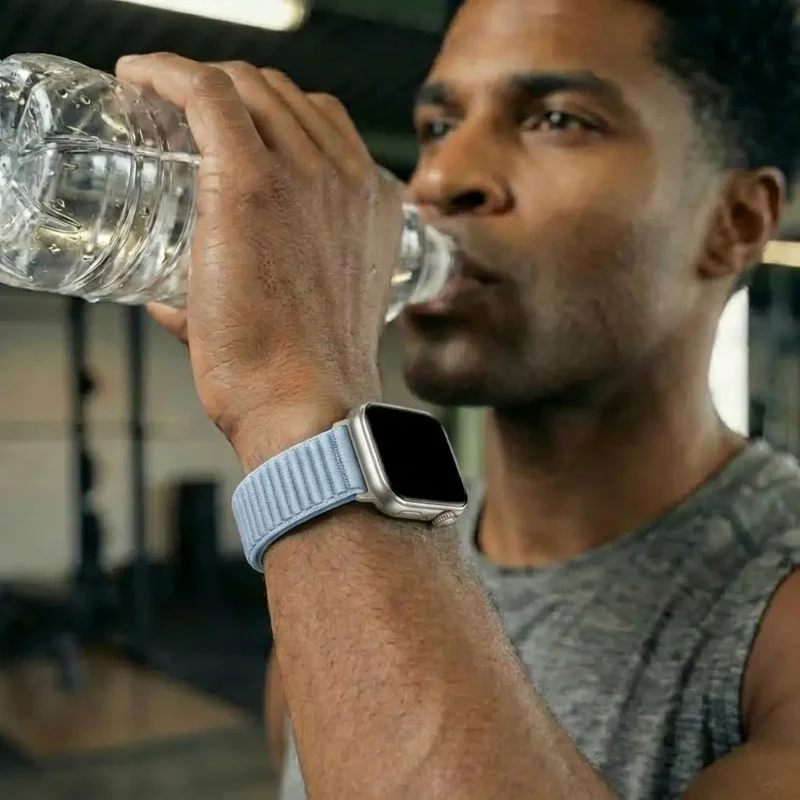 Huawei Watch Fit 5 Wave Nylonarmband (Hellblau)