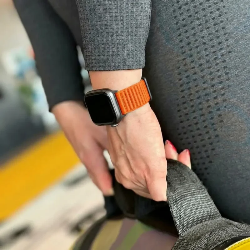 Huawei Watch Fit 5 Wave Nylonarmband (Orange)