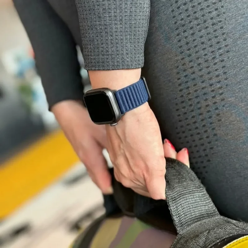 Huawei Watch Fit 5 Wave Nylonarmband (Dunkelblau)