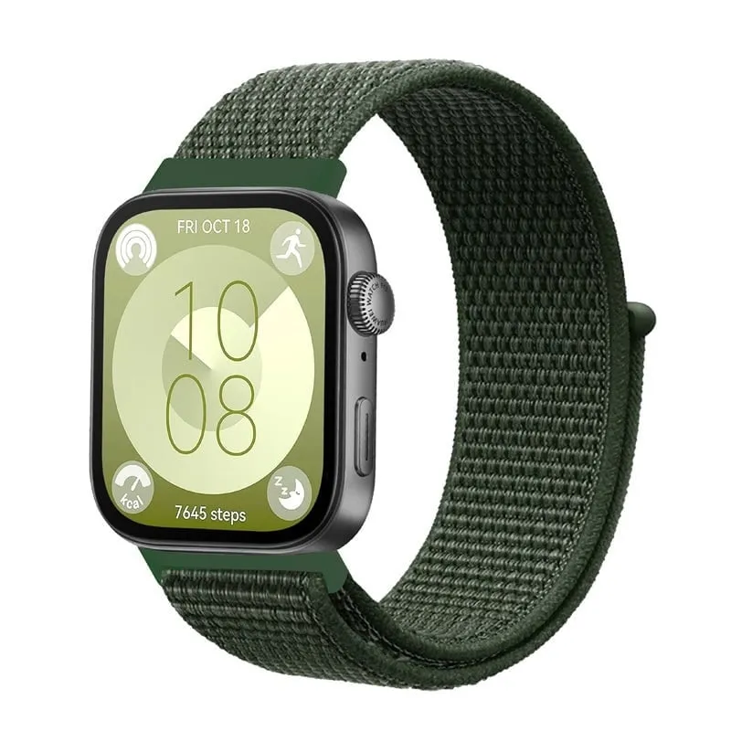 Huawei Watch Fit 5 Nylonarmband (Dunkelgrün)