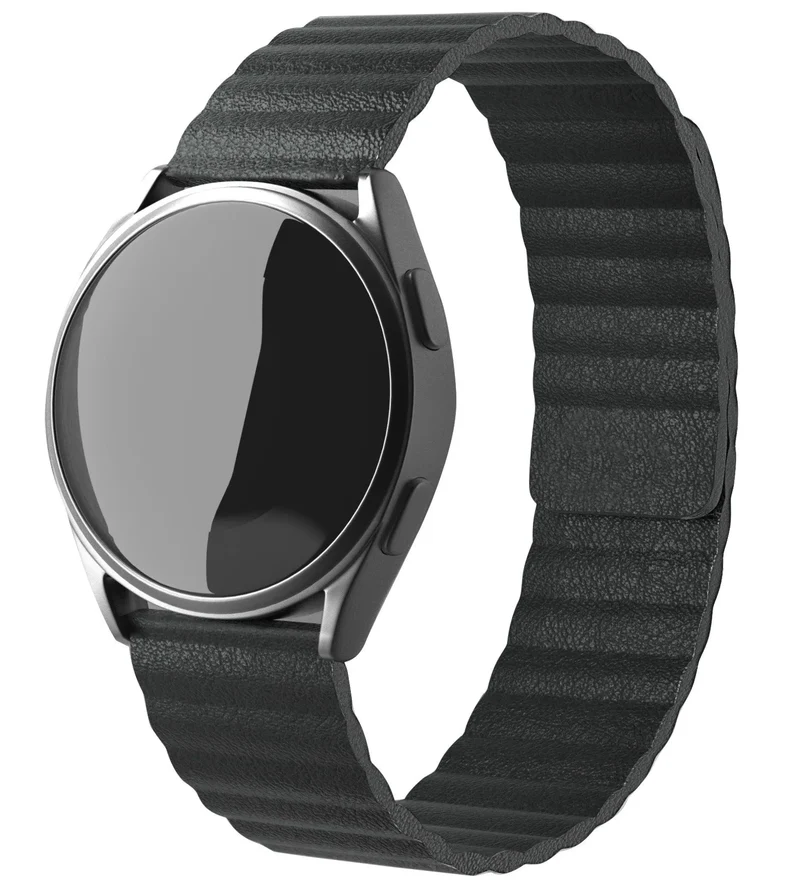 OnePlus Watch 4 - 47mm Leder Loop Armband (Schwarz)