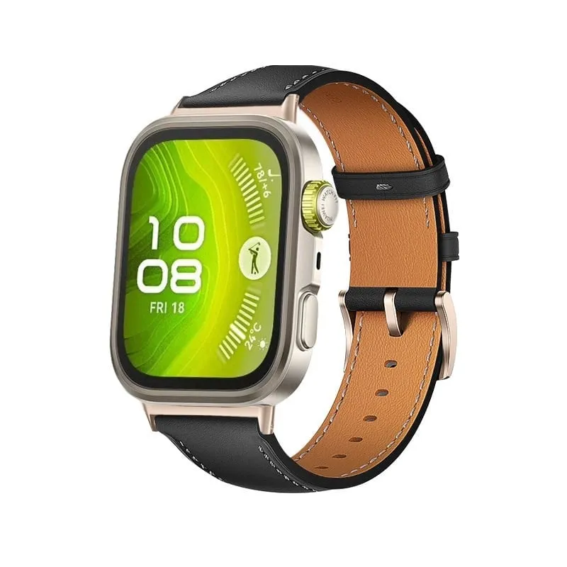 Huawei Watch Fit 5 Pro Lederarmband (Schwarz)