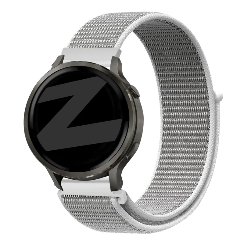Bandz Garmin Venu 4 - 41mm Nylon Loop Armband (Muschelweiß)