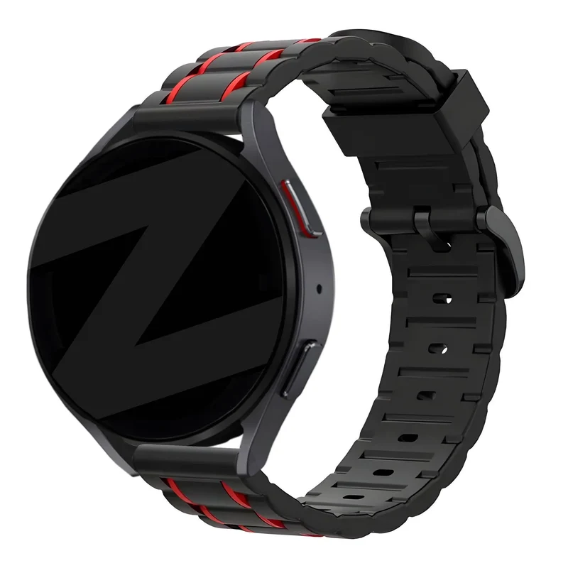 Bandz Noise Noisefit Origin Gestreiftes Sportarmband (Schwarz/Rot)
