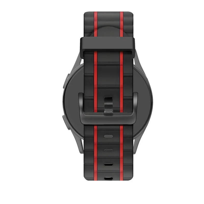 Bandz Noise Noisefit Origin Gestreiftes Sportarmband (Schwarz/Rot)