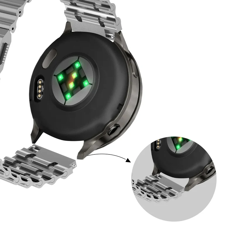 Bandz Noise Noisefit Halo Plus Premium Stahlarmband 'Ocean' (Silber)