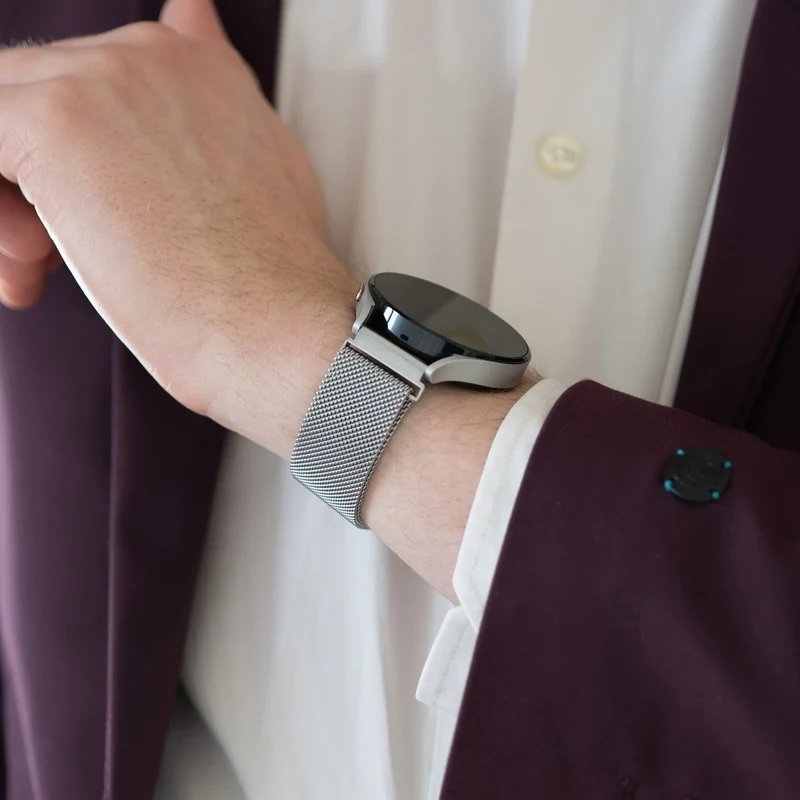 Bandz Noise Noisefit Origin Milanese Loop Armband (Silber)
