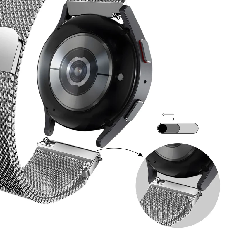 Bandz Noise Noisefit Origin Milanese Loop Armband (Silber)