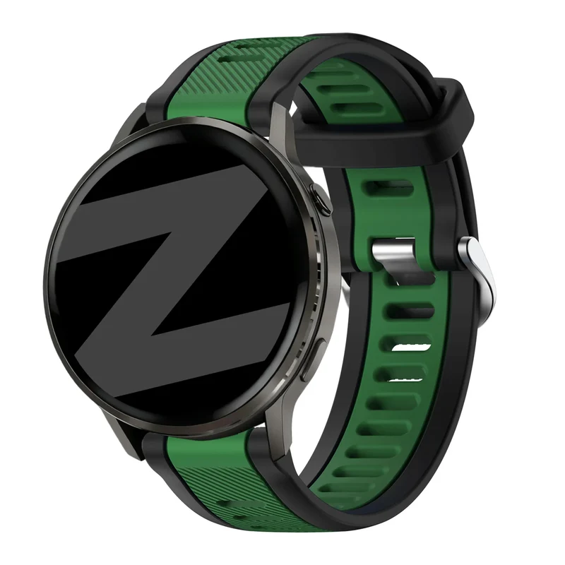 Bandz Garmin Venu 3 Dual Sportarmband mit Schnalle (Schwarz/Grün)