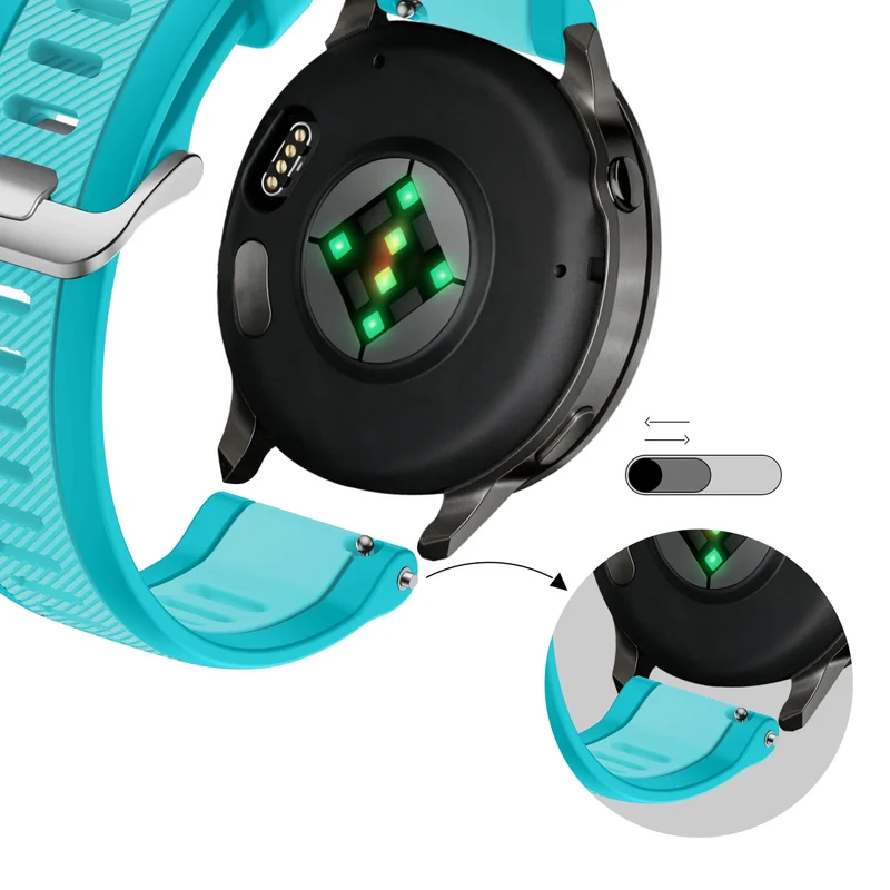 Bandz Garmin Venu 3 Dual Sportarmband mit Schnalle (Aqua)