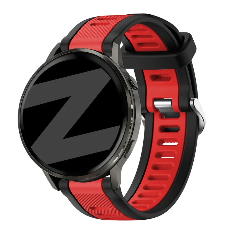 Bandz Garmin Venu 4 - 45mm Dual Sportarmband mit Schnalle (Schwarz/Rot)