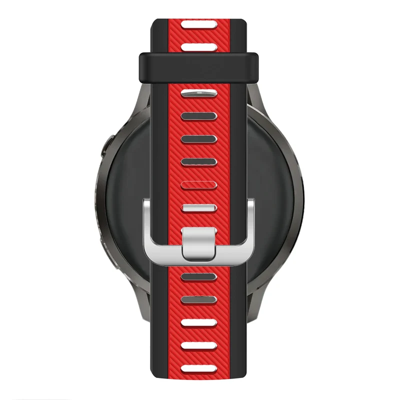 Bandz Garmin Venu 4 - 45mm Dual Sportarmband mit Schnalle (Schwarz/Rot)