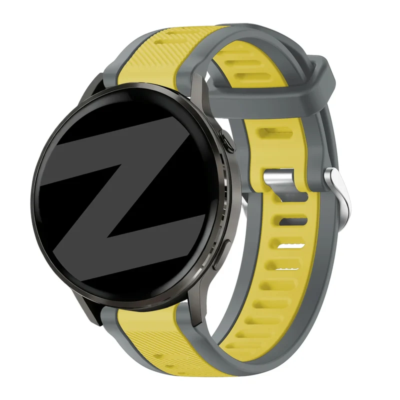 Bandz Garmin Venu 4 - 45mm Dual Sportarmband mit Schnalle (Grau/Gelb)
