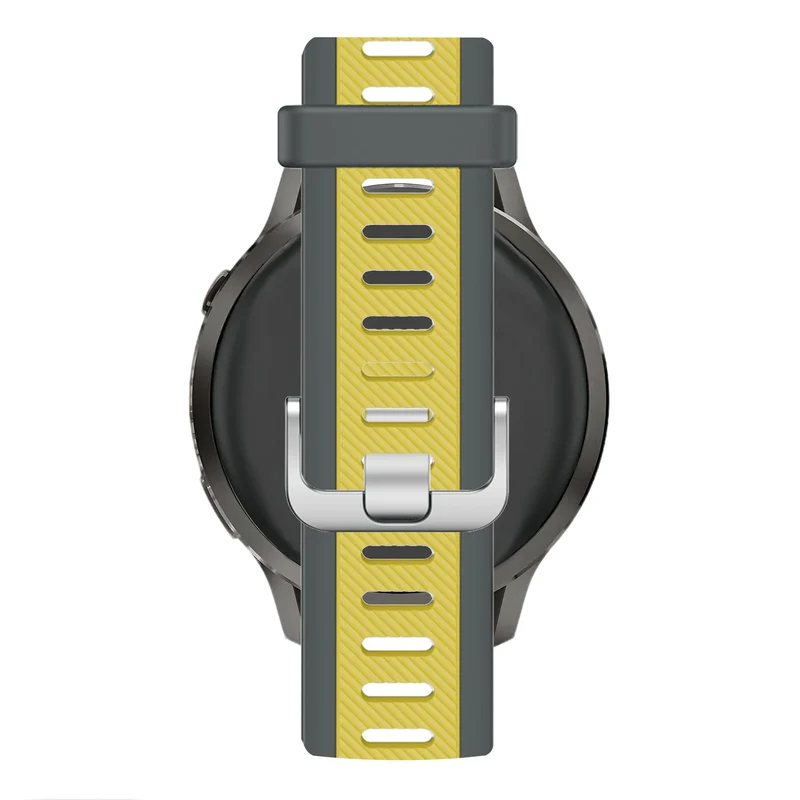 Bandz Garmin Venu 4 - 45mm Dual Sportarmband mit Schnalle (Grau/Gelb)