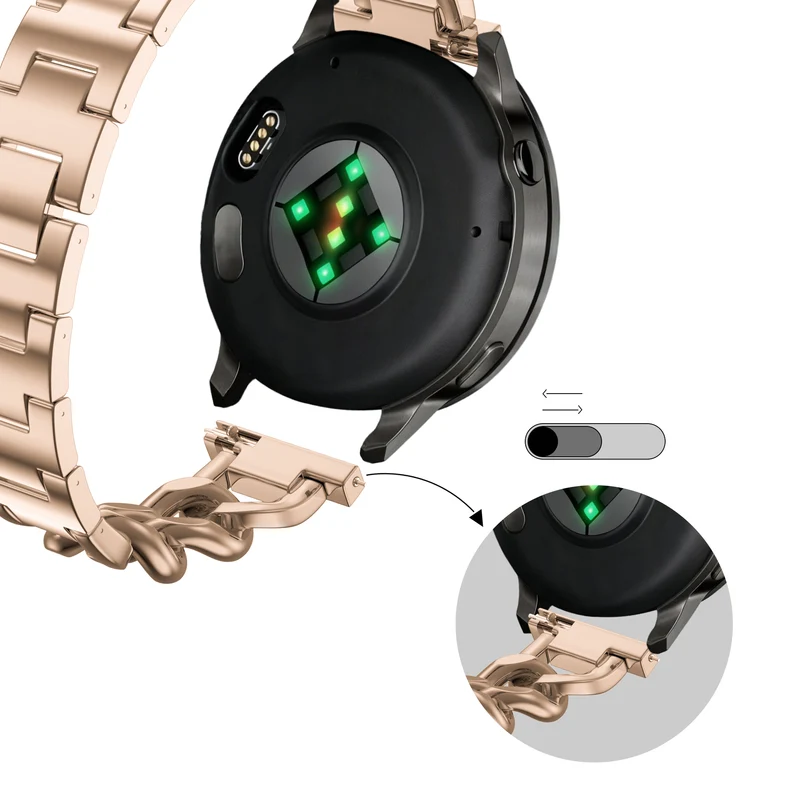 Bandz Withings ScanWatch 2 - 38mm Metallarmband 'Chains' (Roségold)