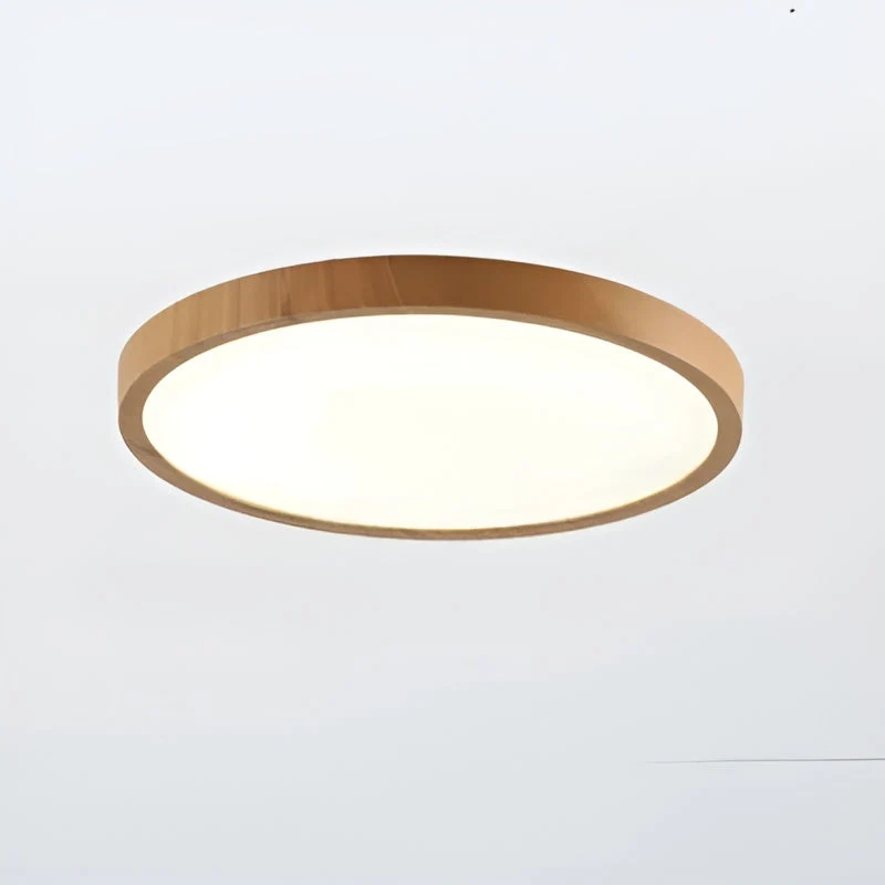 GrainGlow Light – Moderne, ultradünne Holz-Deckenleuchte