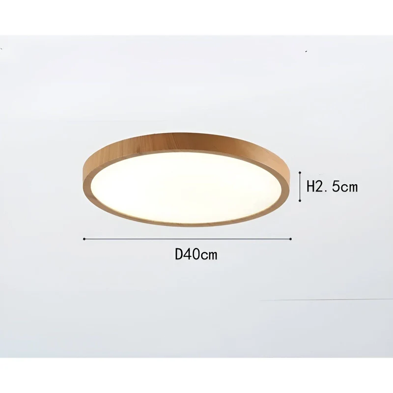 GrainGlow Light – Moderne, ultradünne Holz-Deckenleuchte