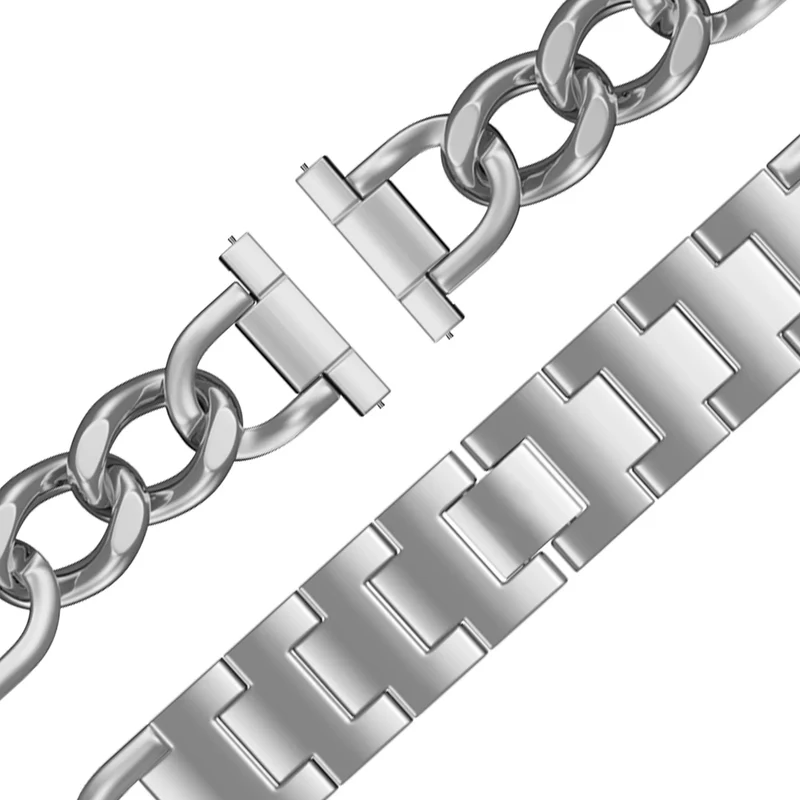 Bandz OnePlus Watch 3 - 43mm Metallarmband 'Chains' (Silber)