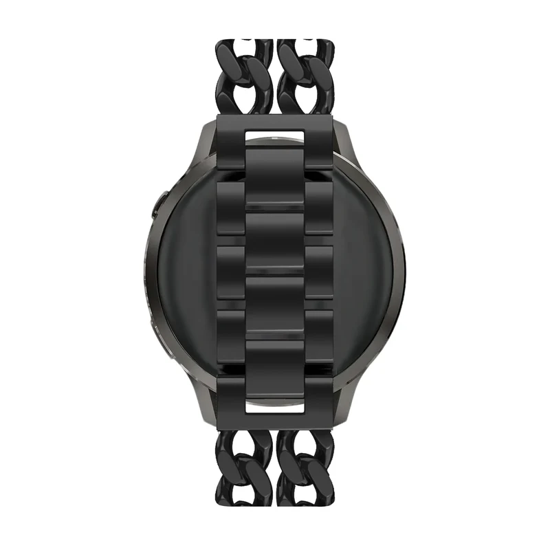 Bandz Samsung Galaxy Watch FE Stahlarmband 'Double Chains' (Schwarz)