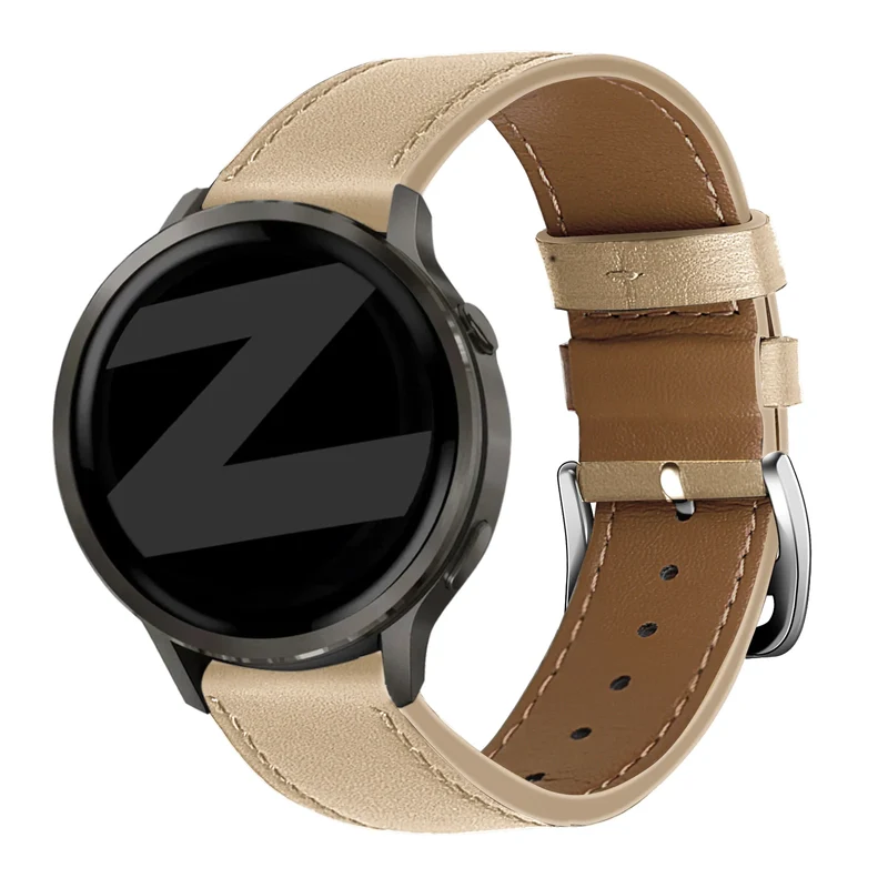 Bandz Garmin Forerunner 255s Lederarmband 'Deluxe' (Milk Tea)