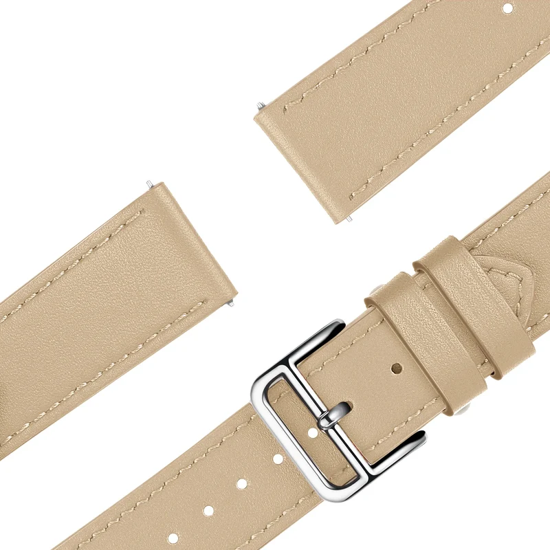 Bandz Garmin Vivomove 3s Lederarmband 'Deluxe' (Milk Tea)