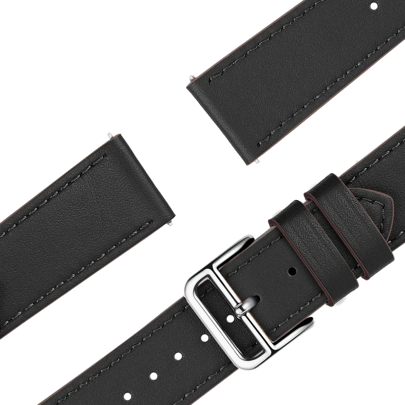 Bandz Garmin Vivomove 3s Lederarmband 'Deluxe' (Schwarz)