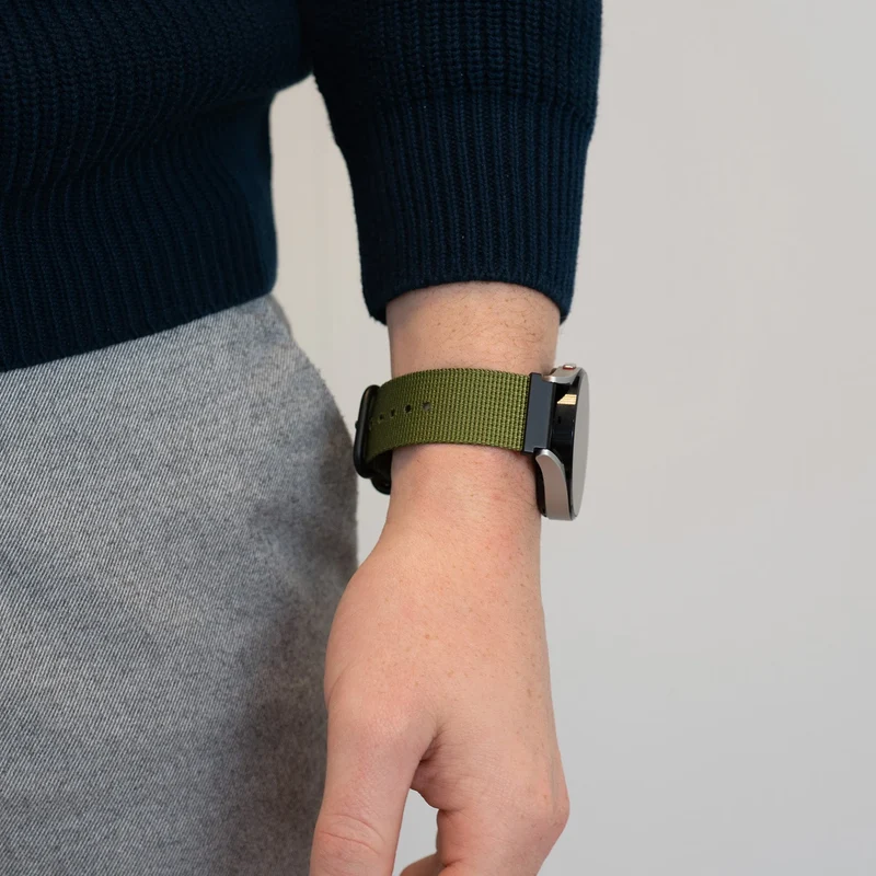 Bandz Maoo Ventura Schnallen-Nylonarmband (Grün)