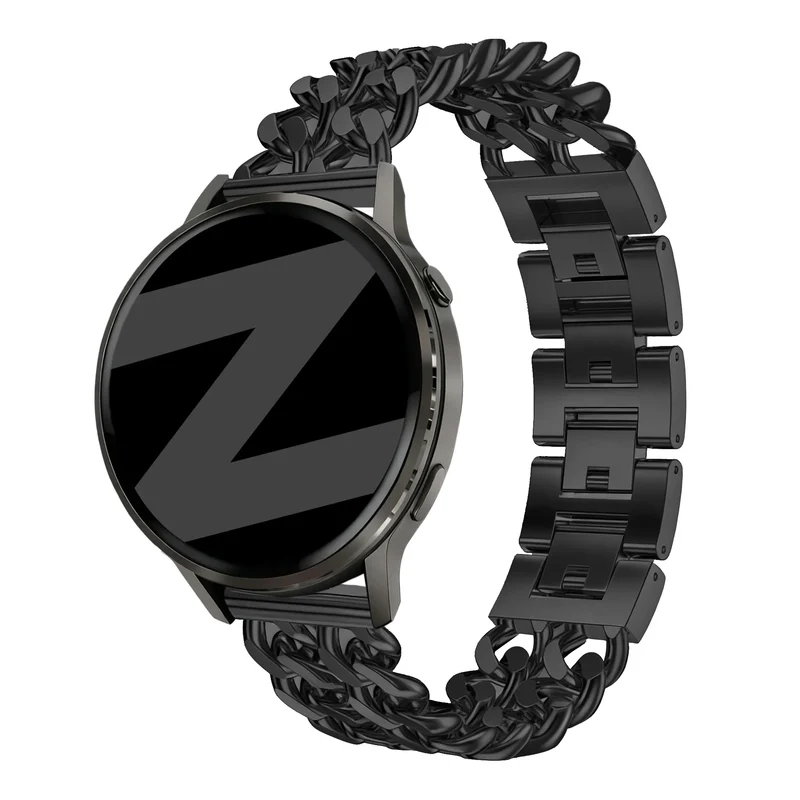 Bandz Samsung Galaxy Watch 7 - 40mm Stahlarmband 'Double Chains' (Schwarz)