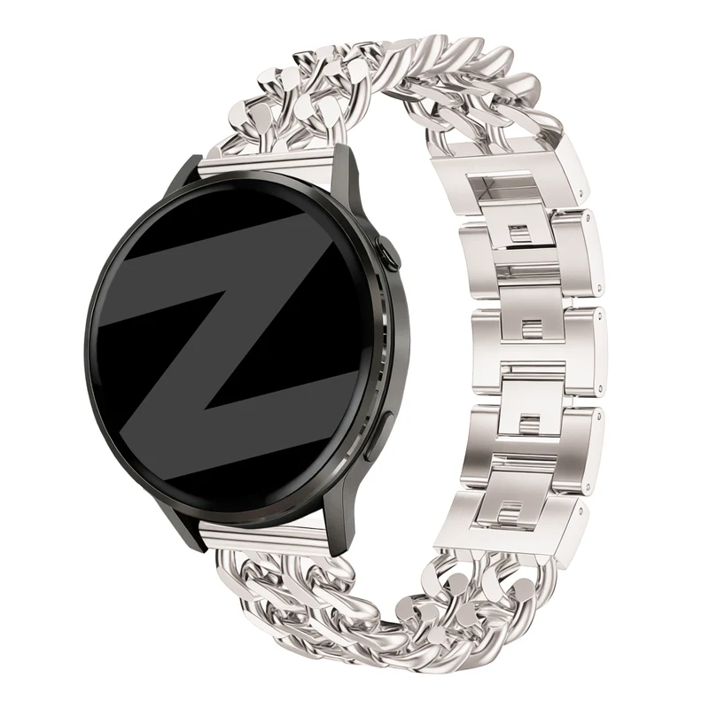 Bandz Universal 20mm Stahlarmband 'Double Chains' (Polarstern)