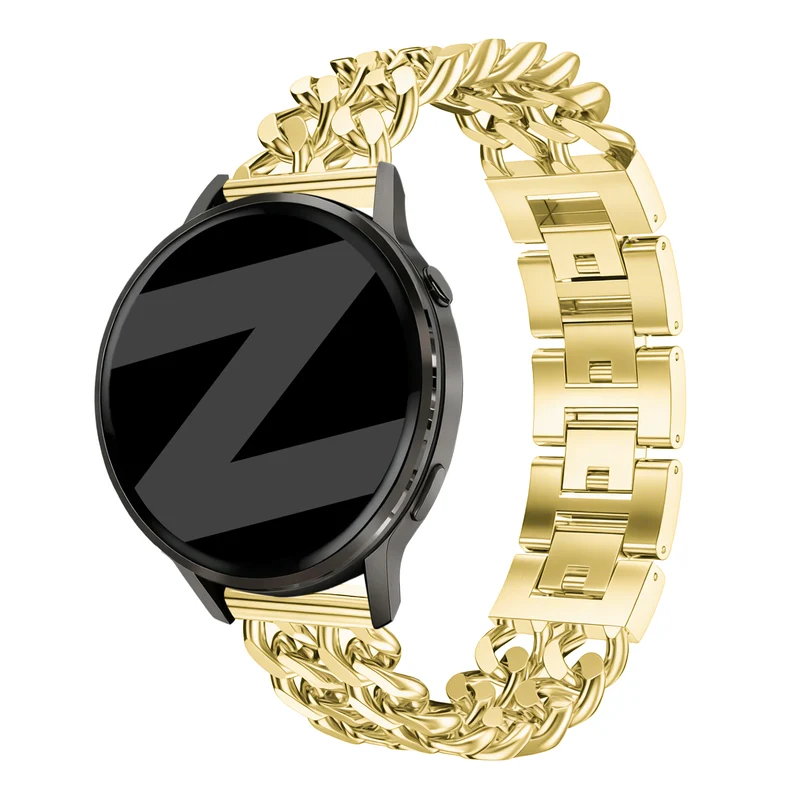 Bandz Universal 20mm Stahlarmband 'Double Chains' (Gold)