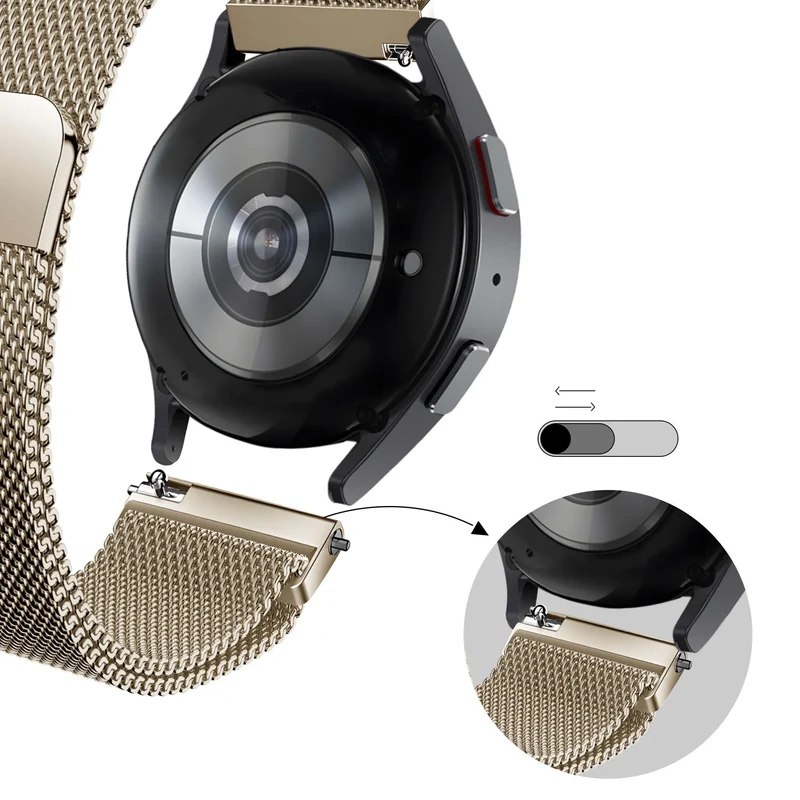 Bandz Maoo Ventura Milanese Loop Armband (Champagner Gold)