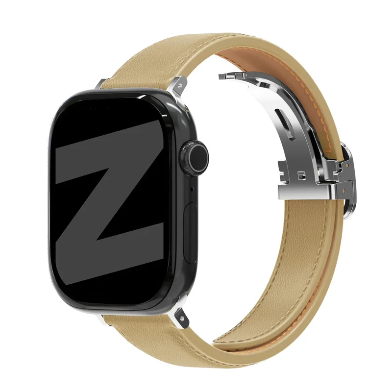 Bandz Apple Watch Lederarmband 'D-Type' (Creme)