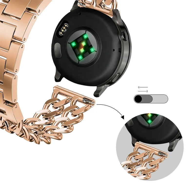 Bandz Huawei Watch GT 3 Pro - 43mm Stahlarmband 'Double Chains' (Roségold)