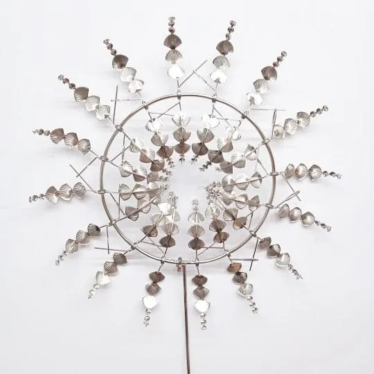 Einzigartige und magische Windmühle aus Metall | Magische kinetische Metallskulptur