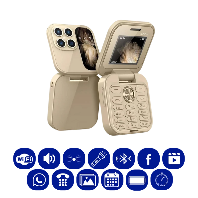Vivolux i16 Pro / i17 Pro Mini-Klapphandy mit Dual-SIM