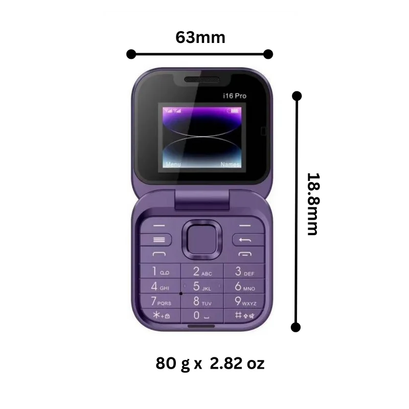Vivolux i16 Pro / i17 Pro Mini-Klapphandy mit Dual-SIM