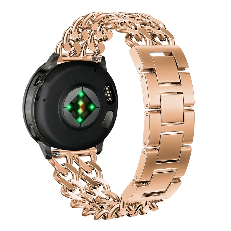 Bandz Garmin Forerunner 165 Stahlarmband 'Double Chains' (Roségold)