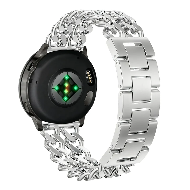 Bandz Garmin Forerunner 55 Stahlarmband 'Double Chains' (Silber)
